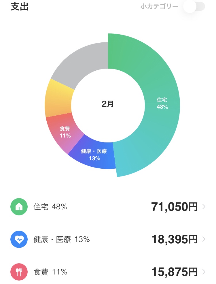 手取り17万円の家計簿