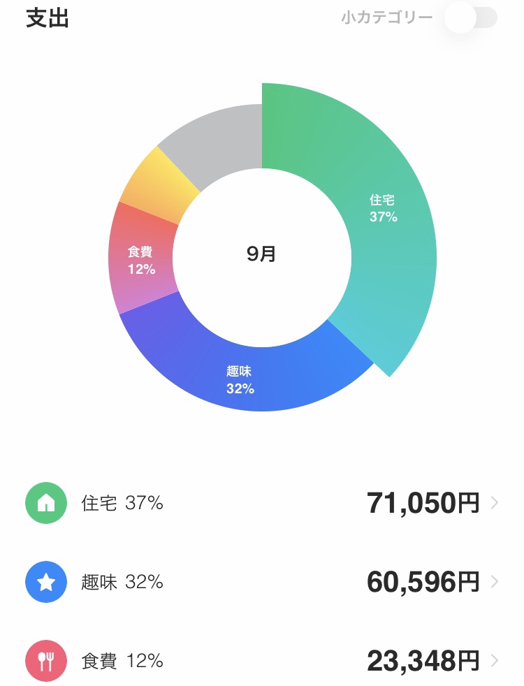 手取り20万円の家計簿