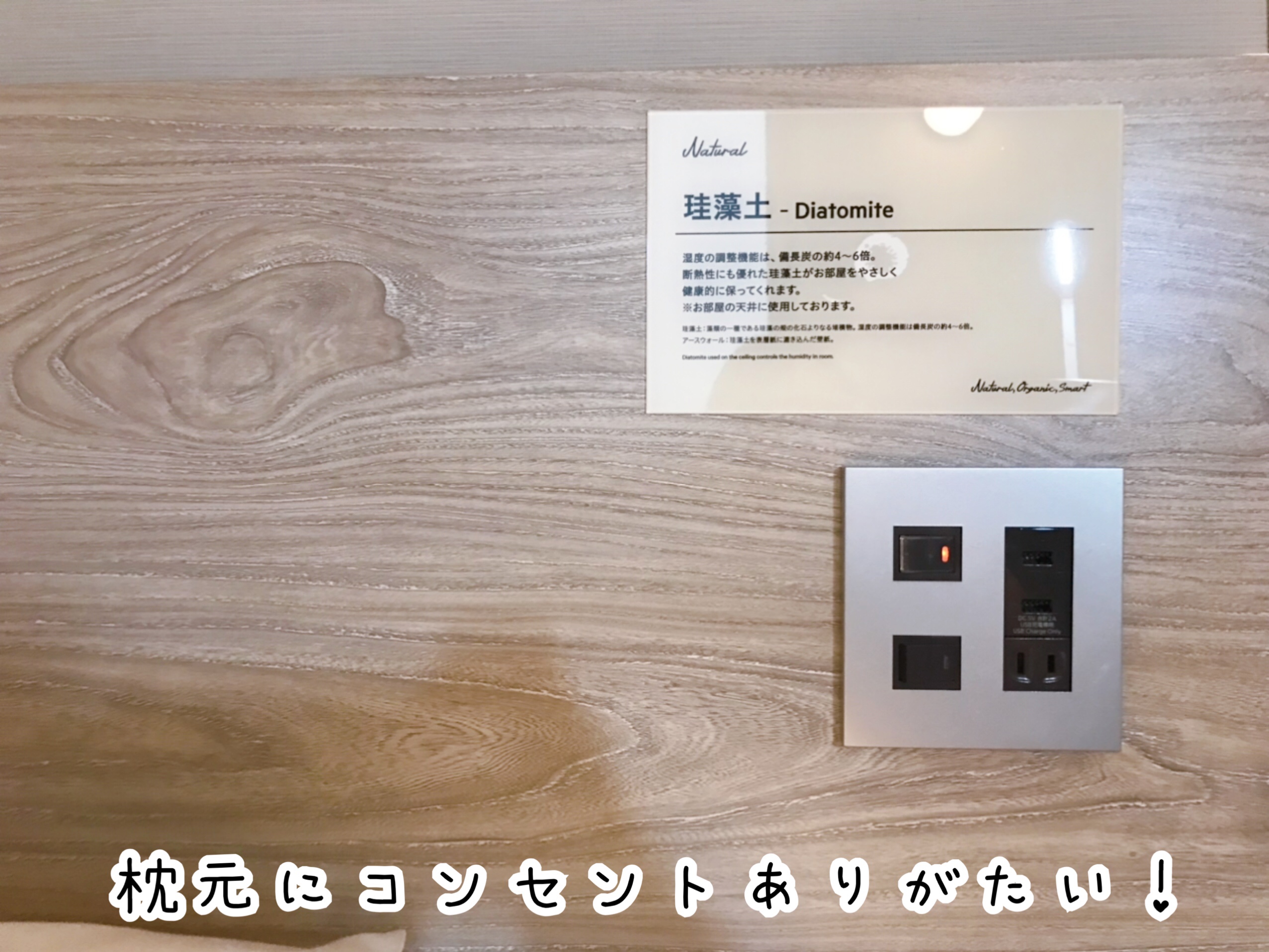 スーパーホテル千葉駅前 枕元にコンセントあり