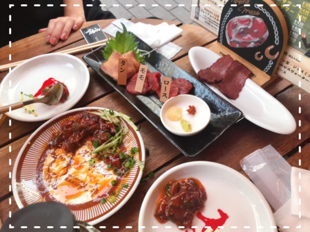 馬刺し尽くしで〆